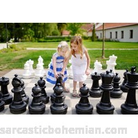 Chess House Premium Giant Chess Set Pieces 25 inch King Black and White B01GUK23DU